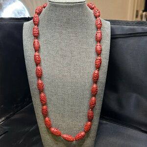 Beautiful Vintage Cinnabar Necklace